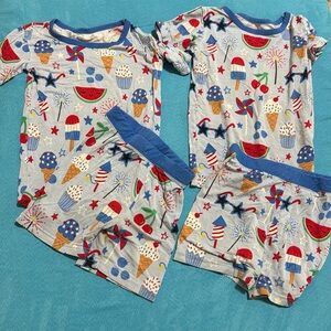 4t Fourth of July red white and blue little sleepies Sold individually